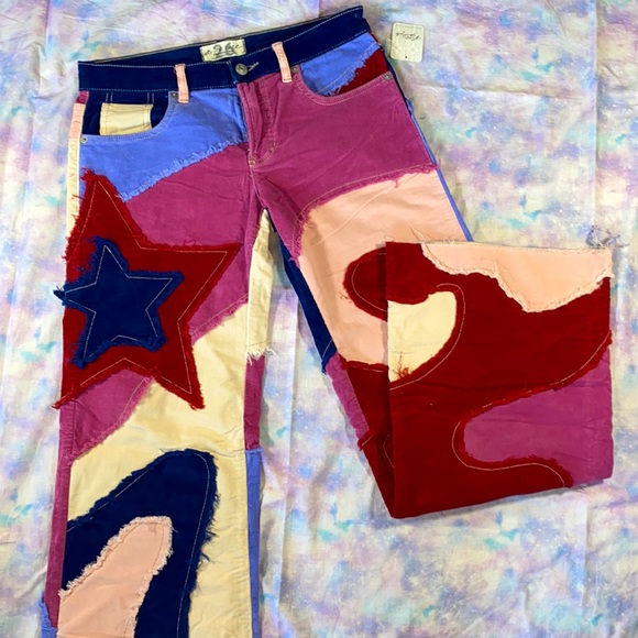 Free People • Supernova Cord Jeans in Young Lovers Corduroy Bell Bottoms - Picture 8 of 14